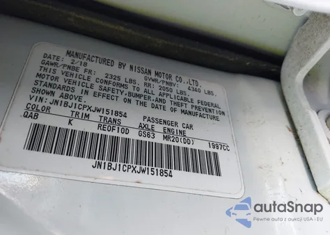 2018 Nissan Rogue Sport Sv из США, поврежденный, VIN JN1BJ1CPXJW151854